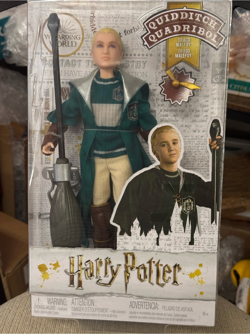 Harry Potter Quidditch Draco Malfoy Malefoy Action Figure New DAMAGED BOX